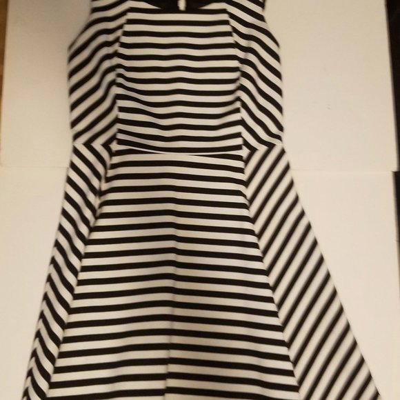 Express Black & White Striped Dress - Picture 2 of 5